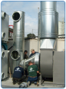 Installation of industrial pumping and ventilation pipes